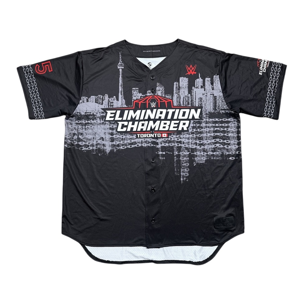 WWE Elimination Chamber 2025 Toronto Prosphere Baseball Jersey Mens 3XL